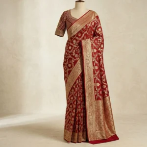 Red Banarasi Wedding Saree